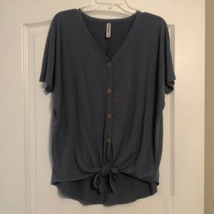 Zenana Cement Top with buttons